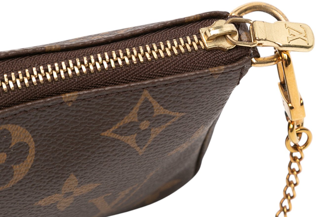Louis Vuitton Monogram Giraffe Christmas Mini Pochette Accessoires Bruin