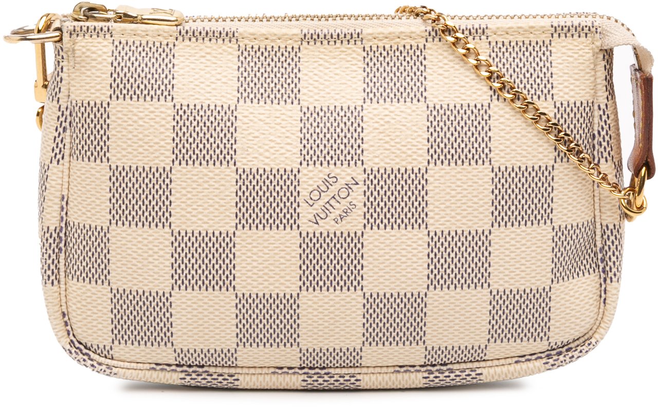 Louis Vuitton Damier Azur Mini Pochette Accessoires Wit