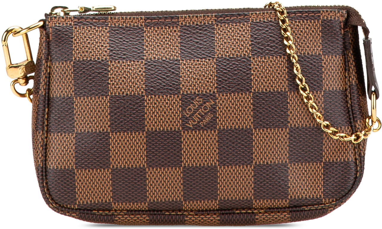 Louis Vuitton Damier Ebene Mini Pochette Accessoires Bruin