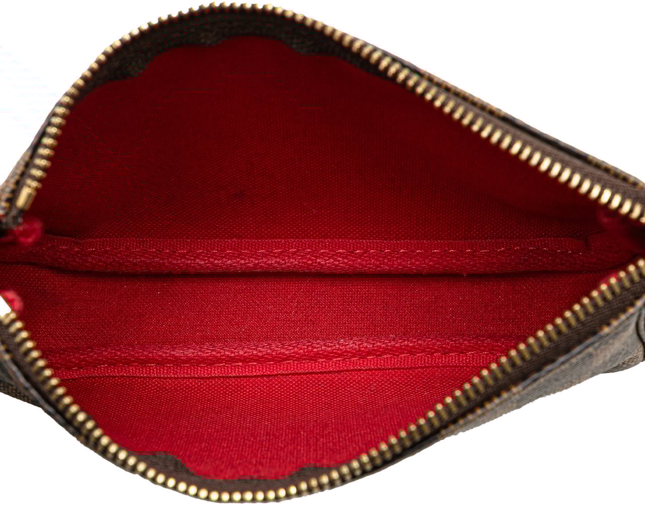 Louis Vuitton Damier Ebene Mini Pochette Accessoires Bruin