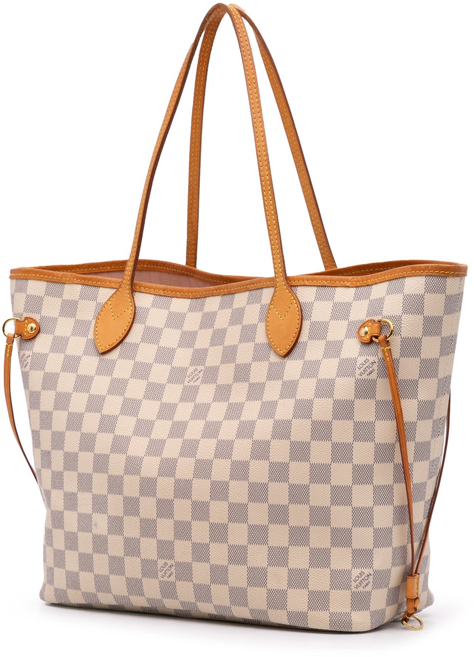 Louis Vuitton Damier Azur Neverfull MM Wit