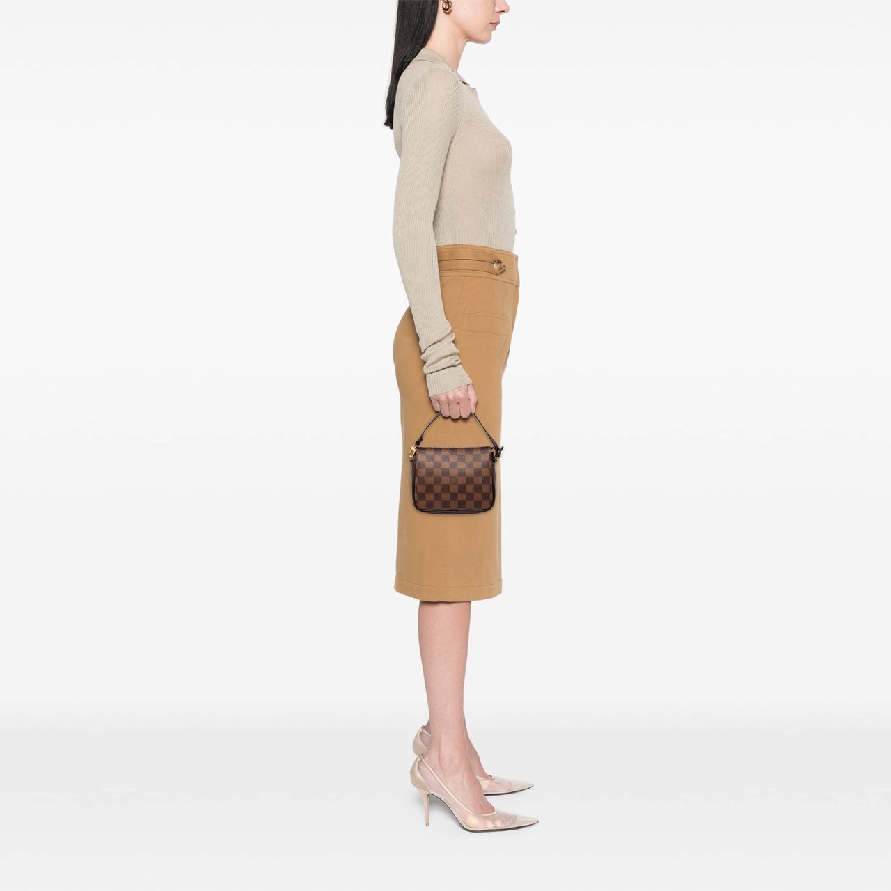 Louis Vuitton Damier Ebene Trousse Pochette Bruin