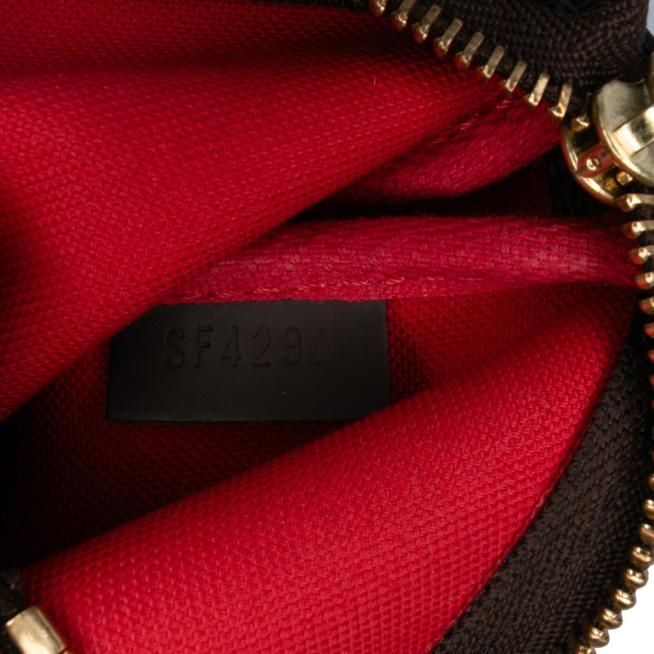 Louis Vuitton Damier Ebene Mini Pochette Accessoires Bruin