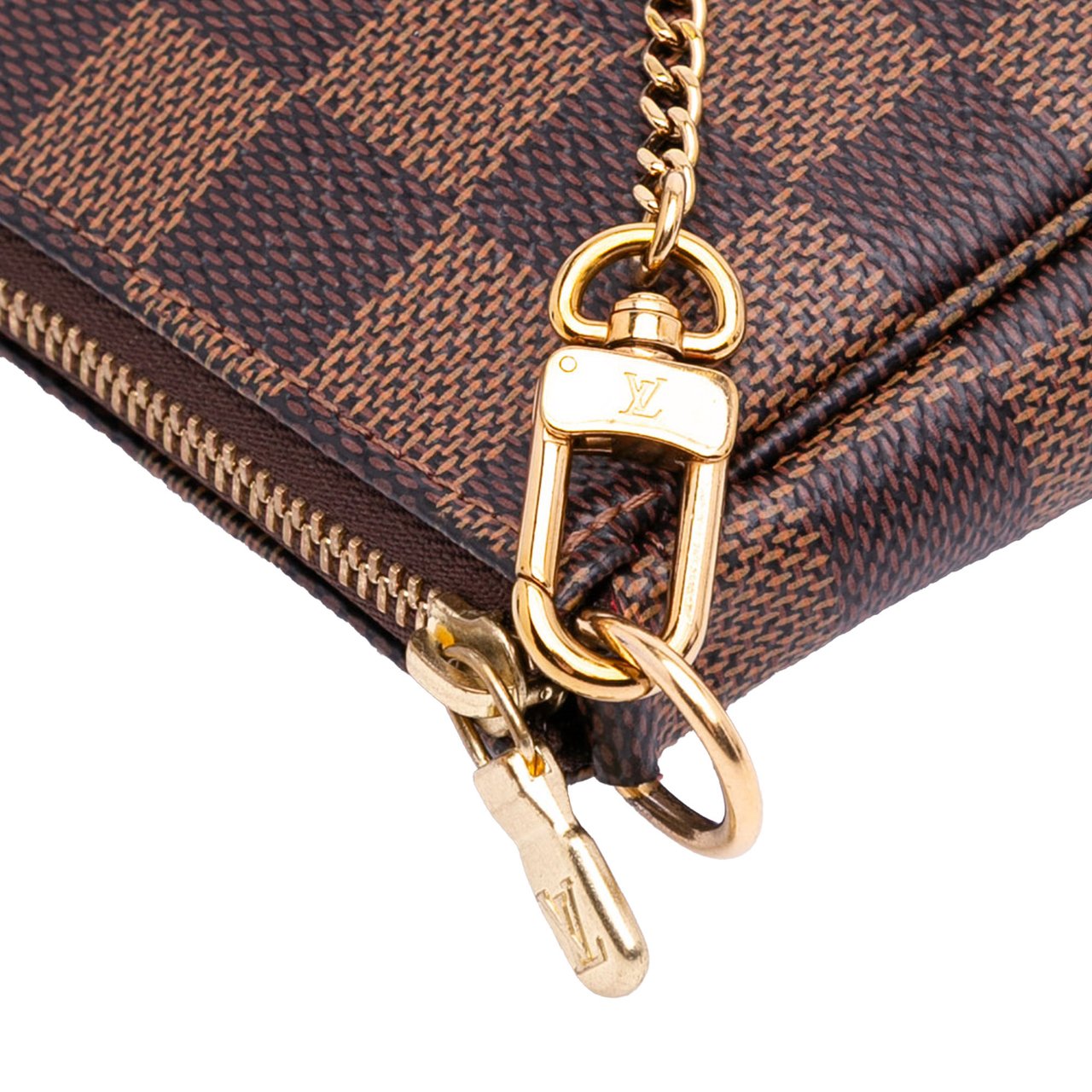 Louis Vuitton Damier Ebene Mini Pochette Accessoires Bruin