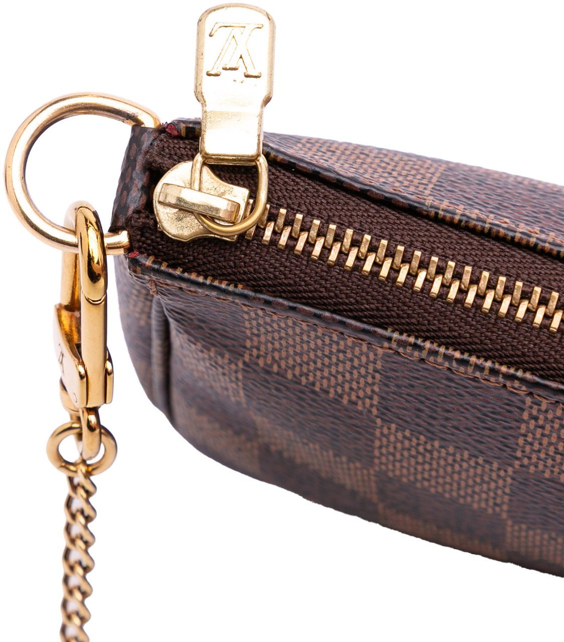 Louis Vuitton Damier Ebene Mini Pochette Accessoires Bruin