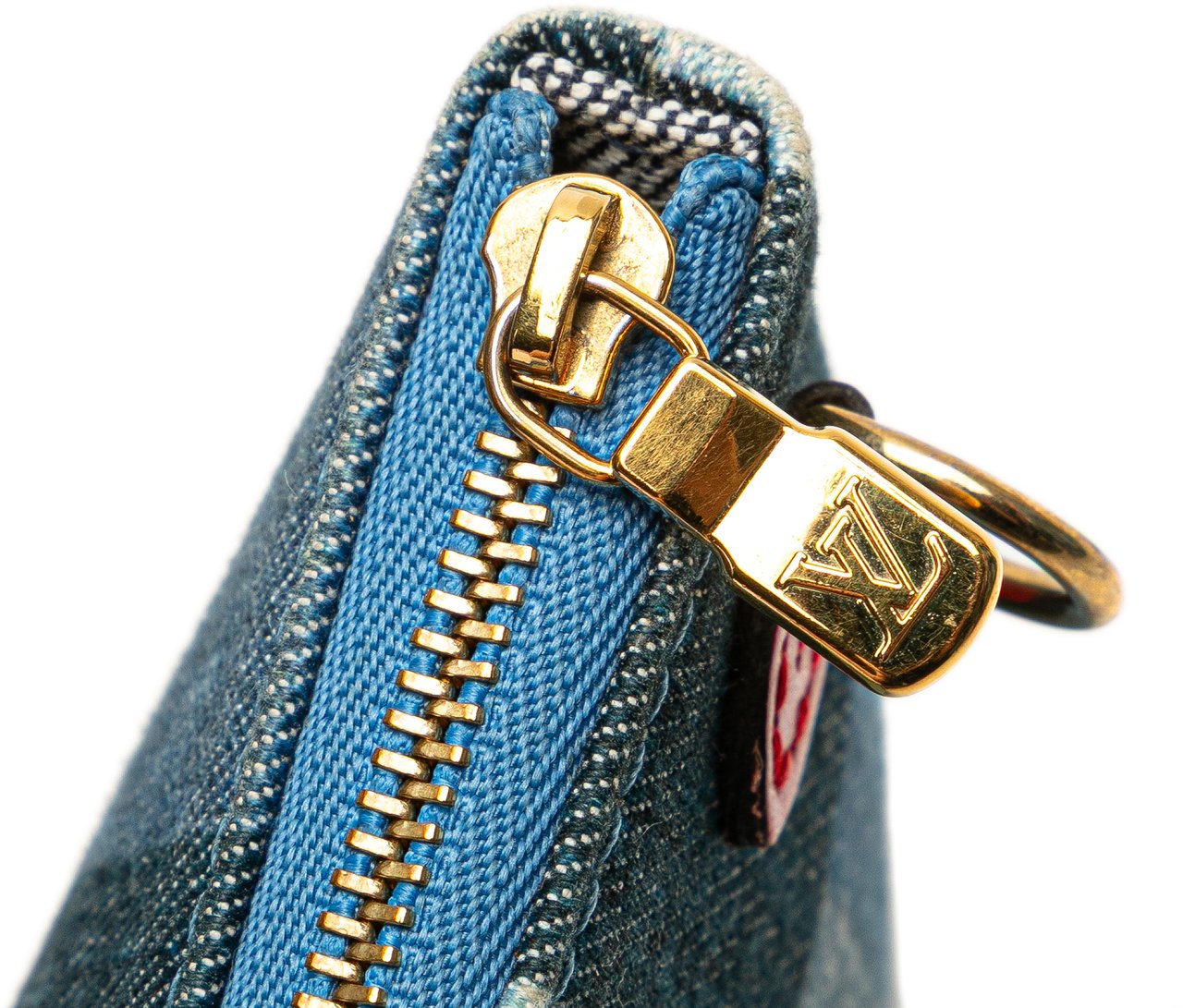 Louis Vuitton Monogram Denim Patchwork Neverfull MM Blauw