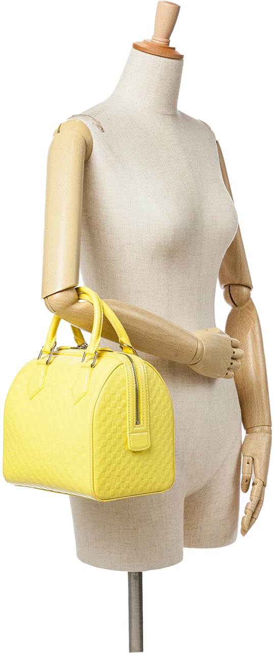 Louis Vuitton Damier Facette Speedy Cube PM Geel