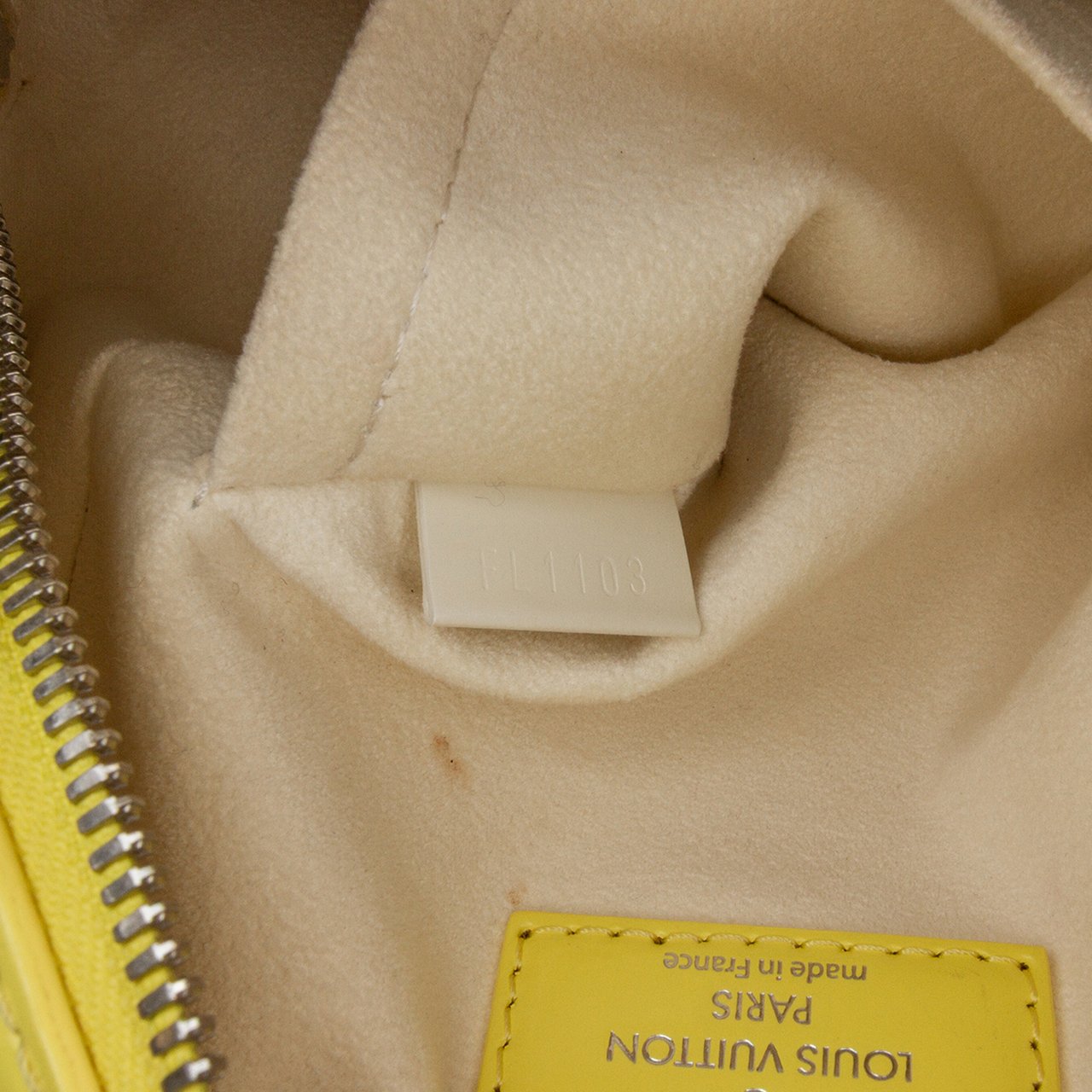 Louis Vuitton Damier Facette Speedy Cube PM Geel