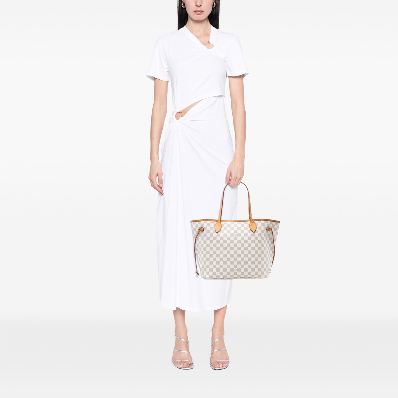 Louis Vuitton Damier Azur Neverfull MM Wit