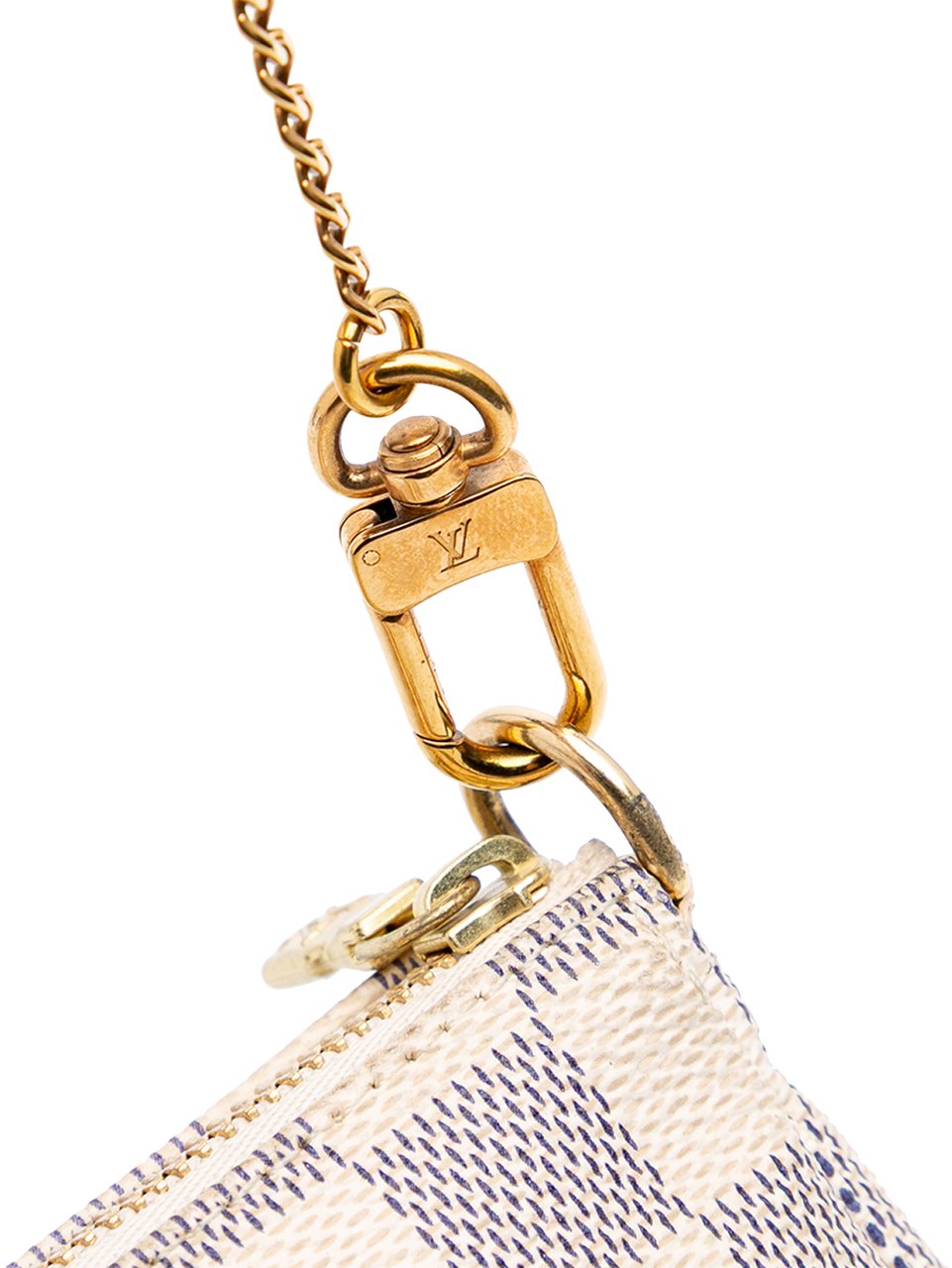 Louis Vuitton Damier Azur Christmas Birds Mini Pochette Accessoires Wit