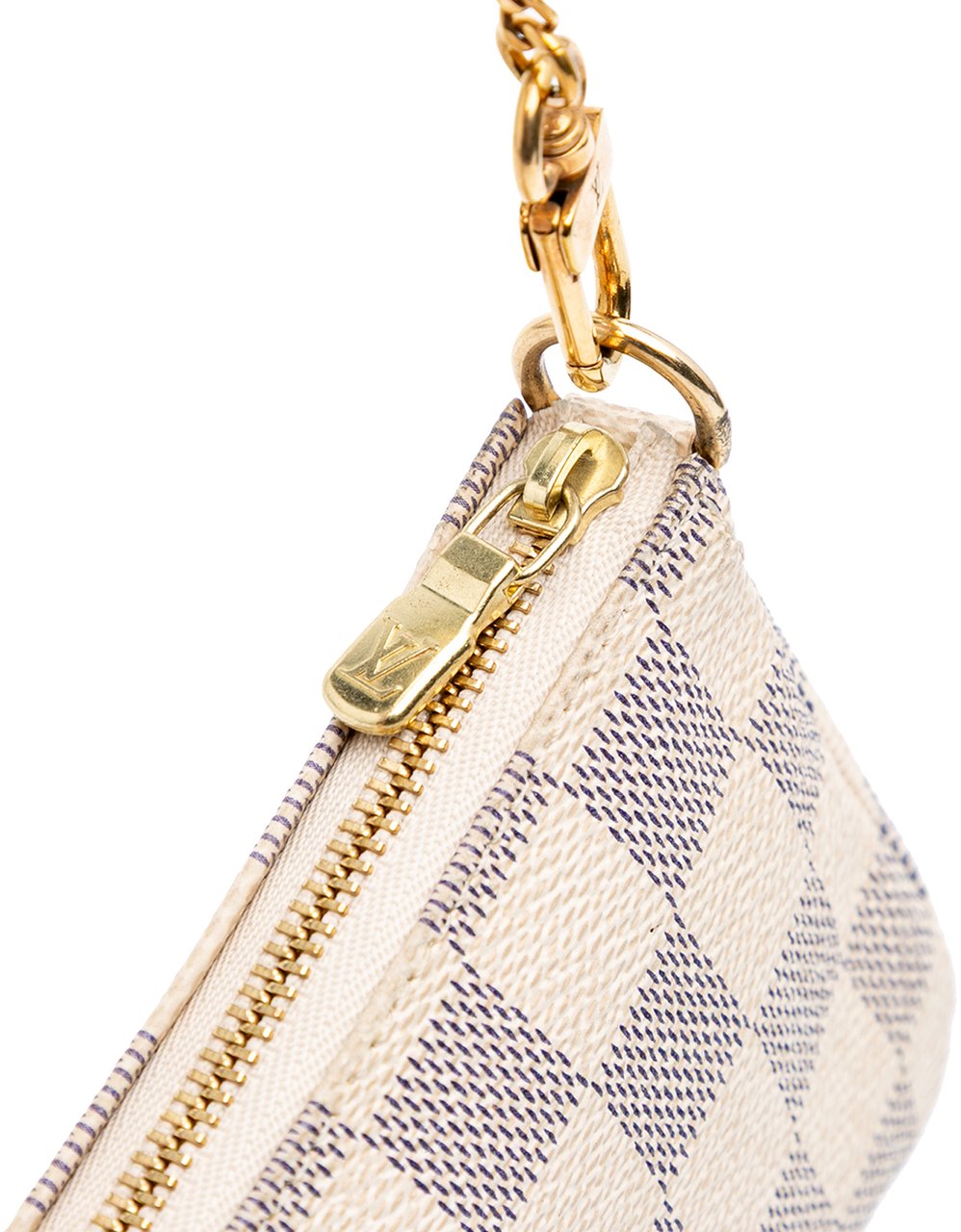 Louis Vuitton Damier Azur Christmas Birds Mini Pochette Accessoires Wit