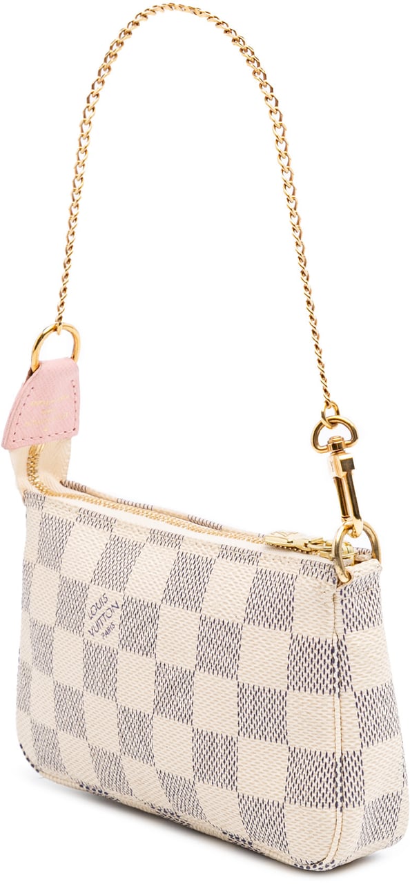 Louis Vuitton Damier Azur Christmas Birds Mini Pochette Accessoires Wit