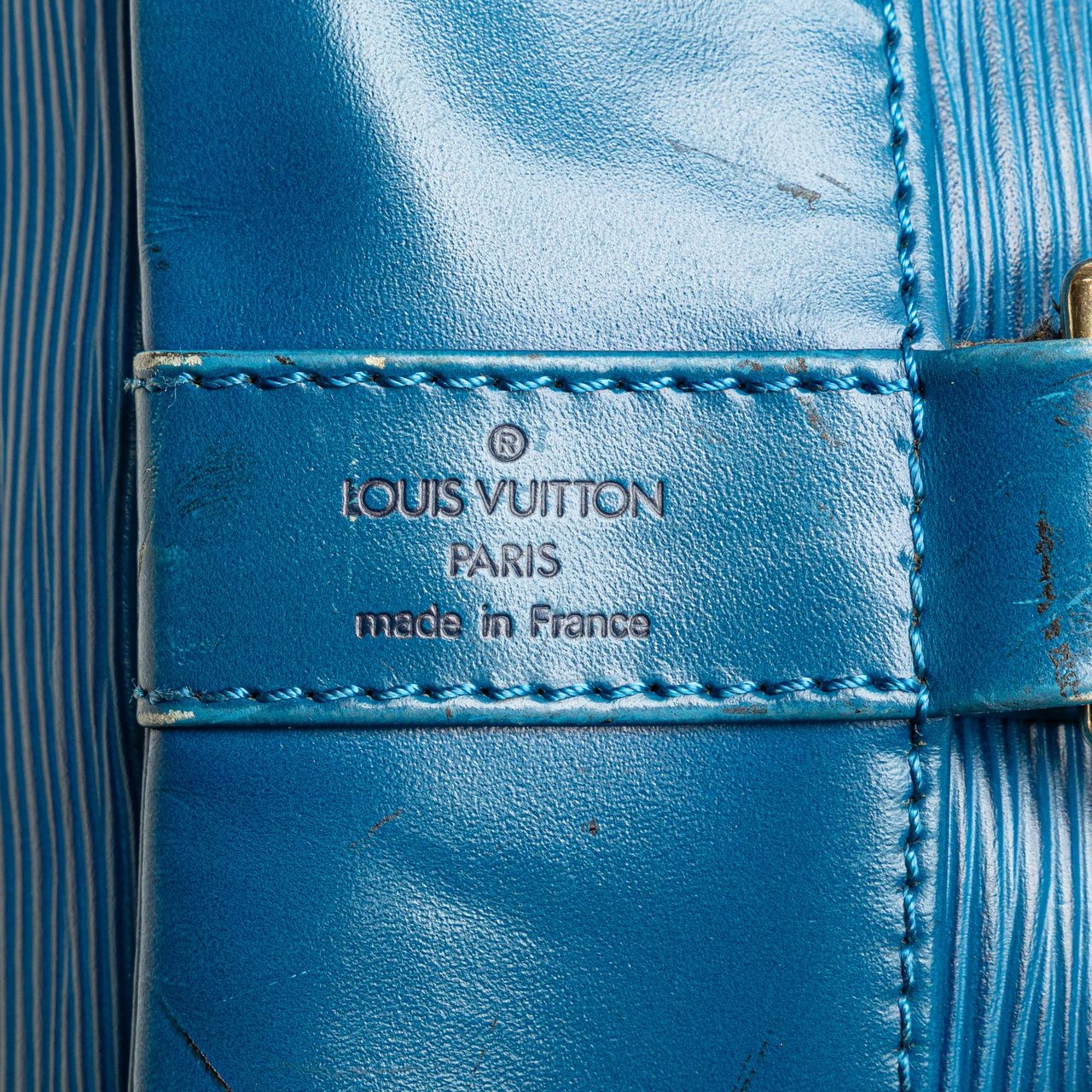 Louis Vuitton Epi Randonnee PM Blauw