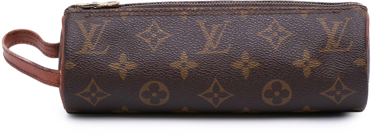 Louis Vuitton Monogram Trousse Ronde Pencil Case 20 Bruin