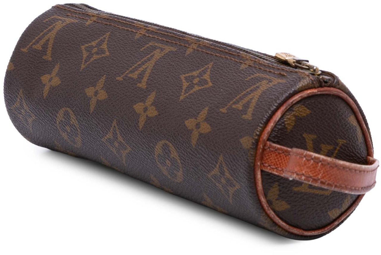Louis Vuitton Monogram Trousse Ronde Pencil Case 20 Bruin