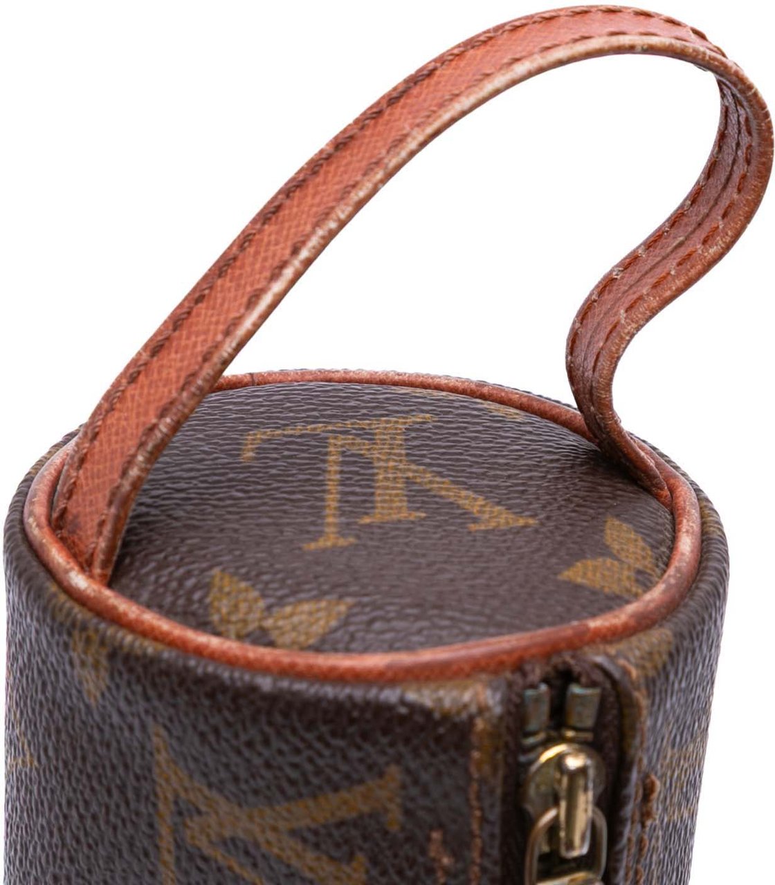 Louis Vuitton Monogram Trousse Ronde Pencil Case 20 Bruin