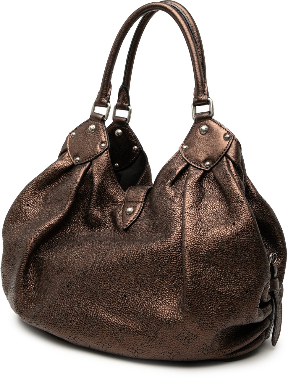Louis Vuitton Monogram Mahina L Hobo Bruin