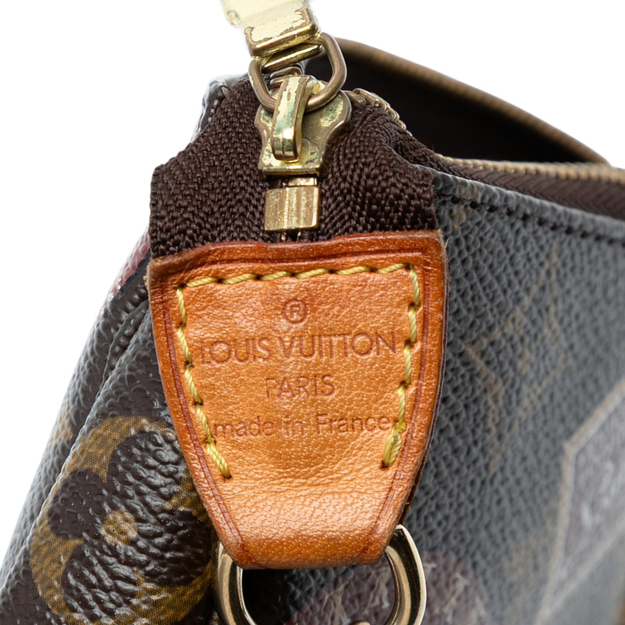 Louis Vuitton Monogram Trunks and Bags Patch Mini Pochette Accessoires Bruin