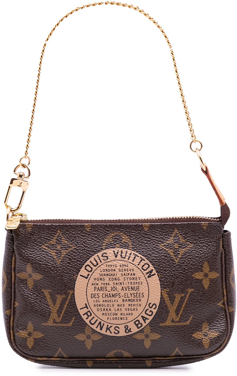 Louis Vuitton Monogram Trunks and Bags Mini Pochette Accessoires Bruin