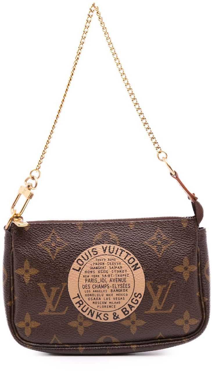 Louis Vuitton Monogram Trunks and Bags Mini Pochette Accessoires Bruin