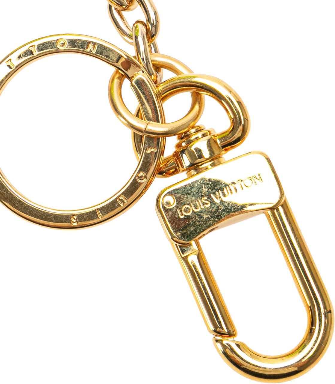 Louis Vuitton LV Set And Match Pouch Key Ring Bag Charm Geel