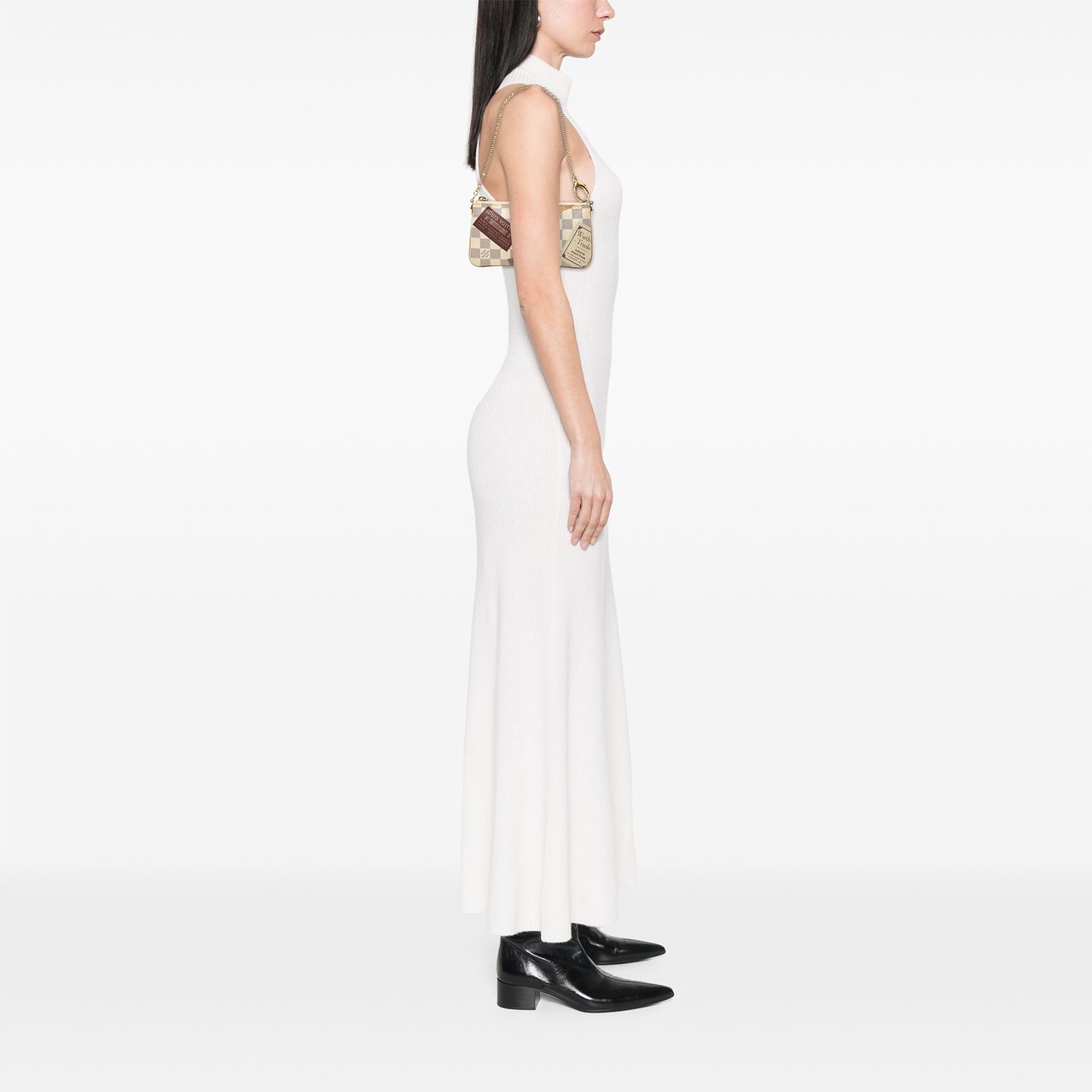 Louis Vuitton Damier Azur Pochette Milla Trunks Labels MM Wit