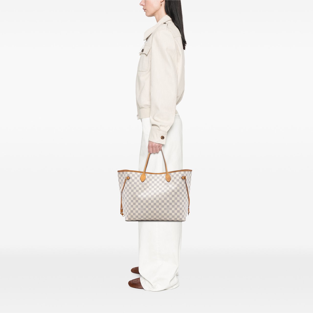 Louis Vuitton Damier Azur Neverfull GM Wit