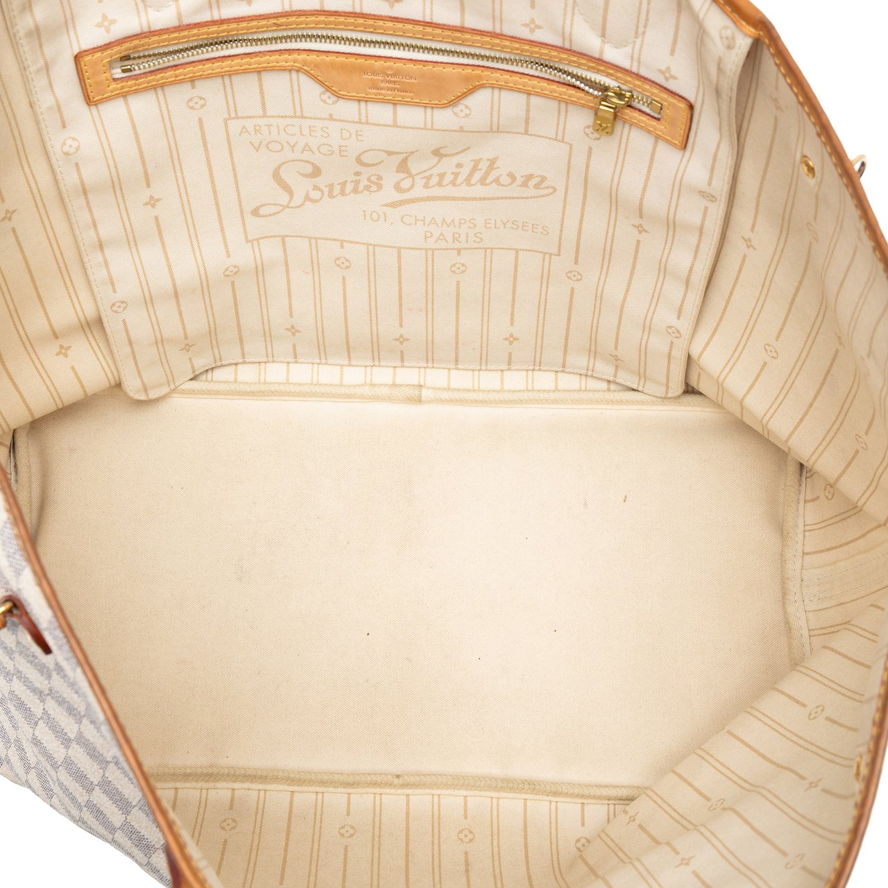 Louis Vuitton Damier Azur Neverfull GM Wit