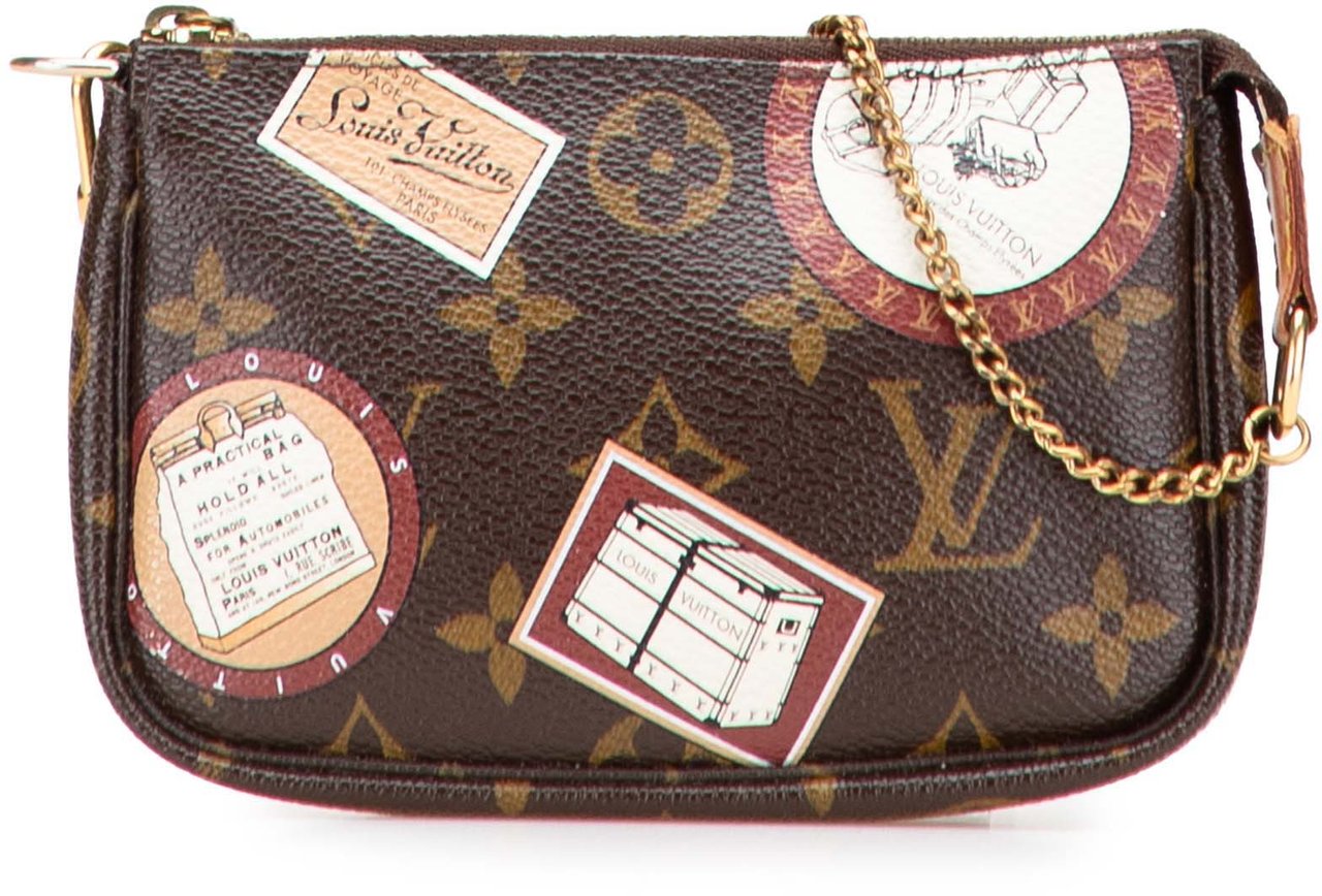 Louis Vuitton Monogram Patch Mini Pochette Accessoires Bruin