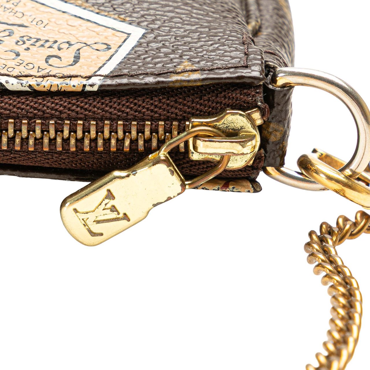 Louis Vuitton Monogram Patch Mini Pochette Accessoires Bruin