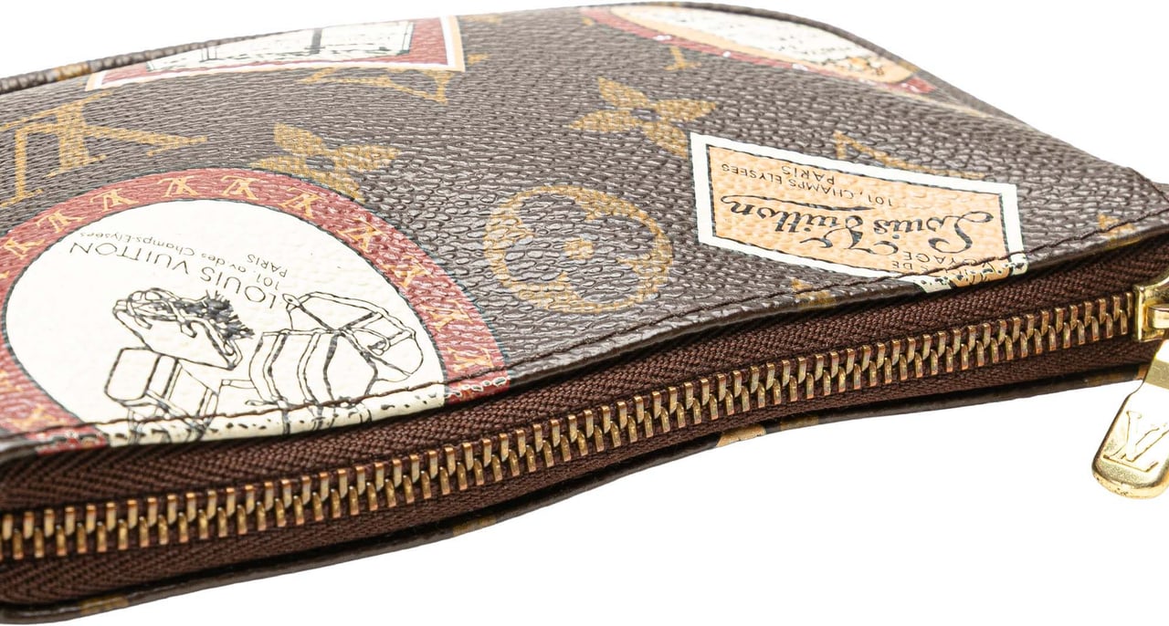 Louis Vuitton Monogram Patch Mini Pochette Accessoires Bruin