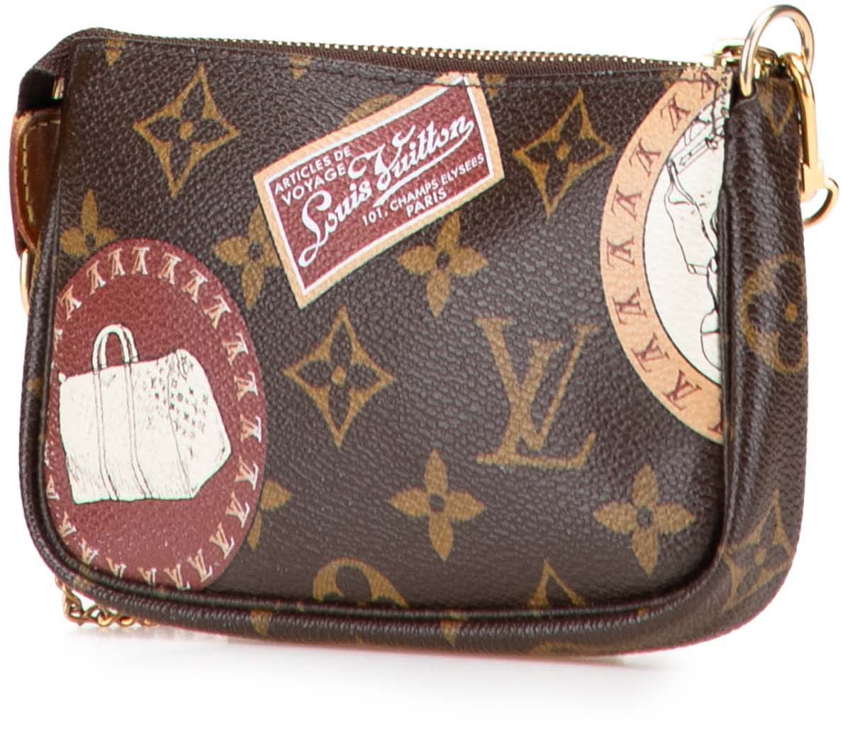 Louis Vuitton Monogram Patch Mini Pochette Accessoires Bruin