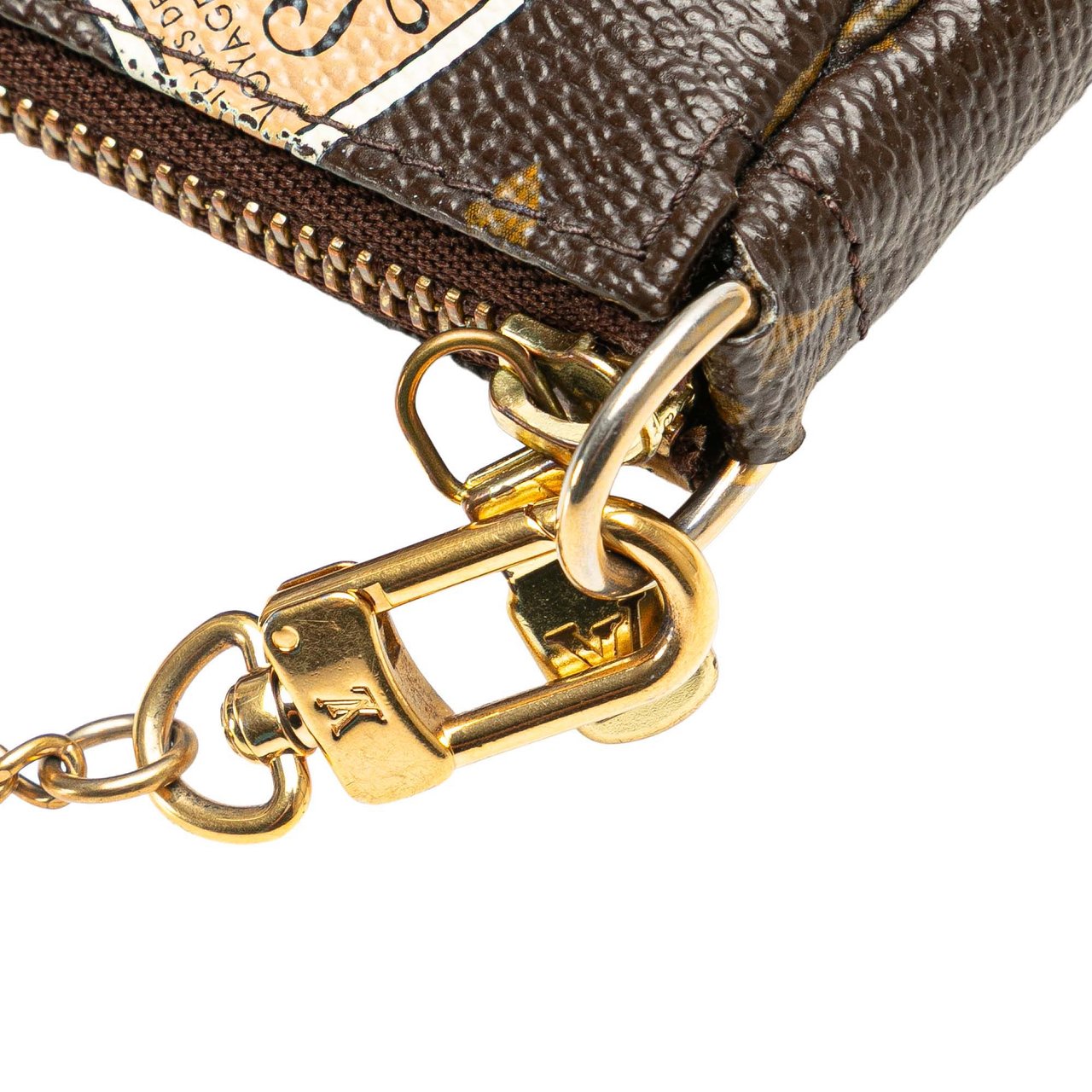 Louis Vuitton Monogram Patch Mini Pochette Accessoires Bruin