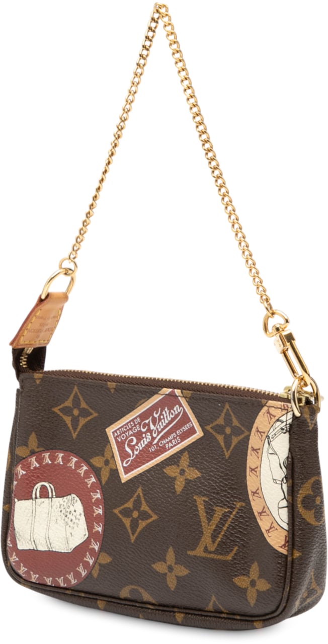 Louis Vuitton Monogram Patch Mini Pochette Accessoires Bruin