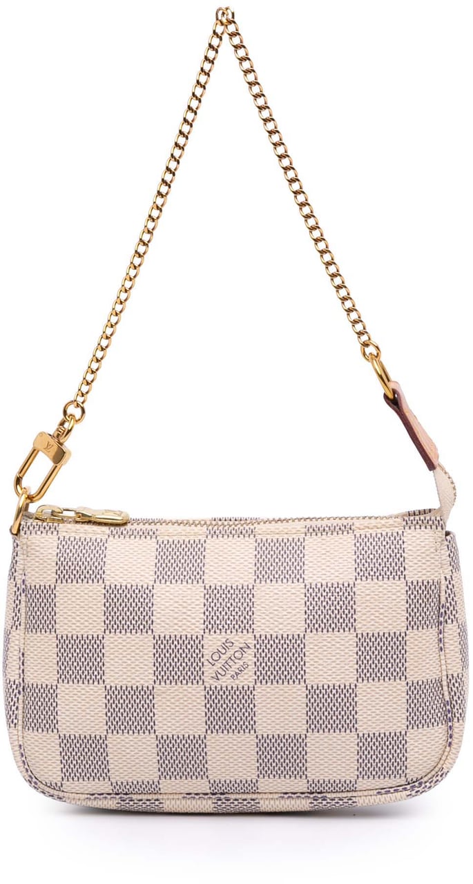 Louis Vuitton Damier Azur Mini Pochette Accessoires Wit