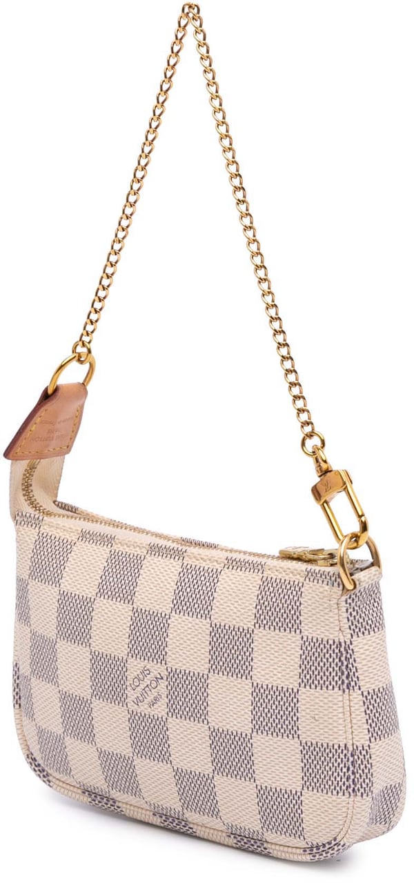 Louis Vuitton Damier Azur Mini Pochette Accessoires Wit