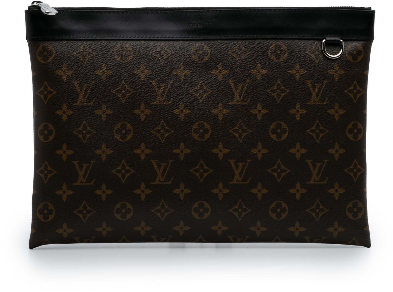 Louis Vuitton Monogram Macassar Discovery Pochette GM Bruin