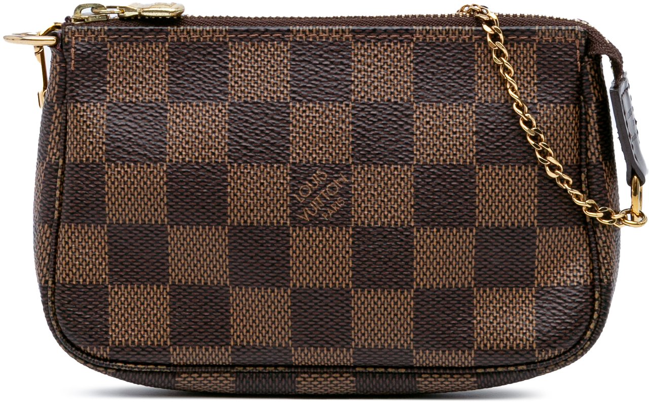 Louis Vuitton Damier Ebene Mini Pochette Accessoires Bruin