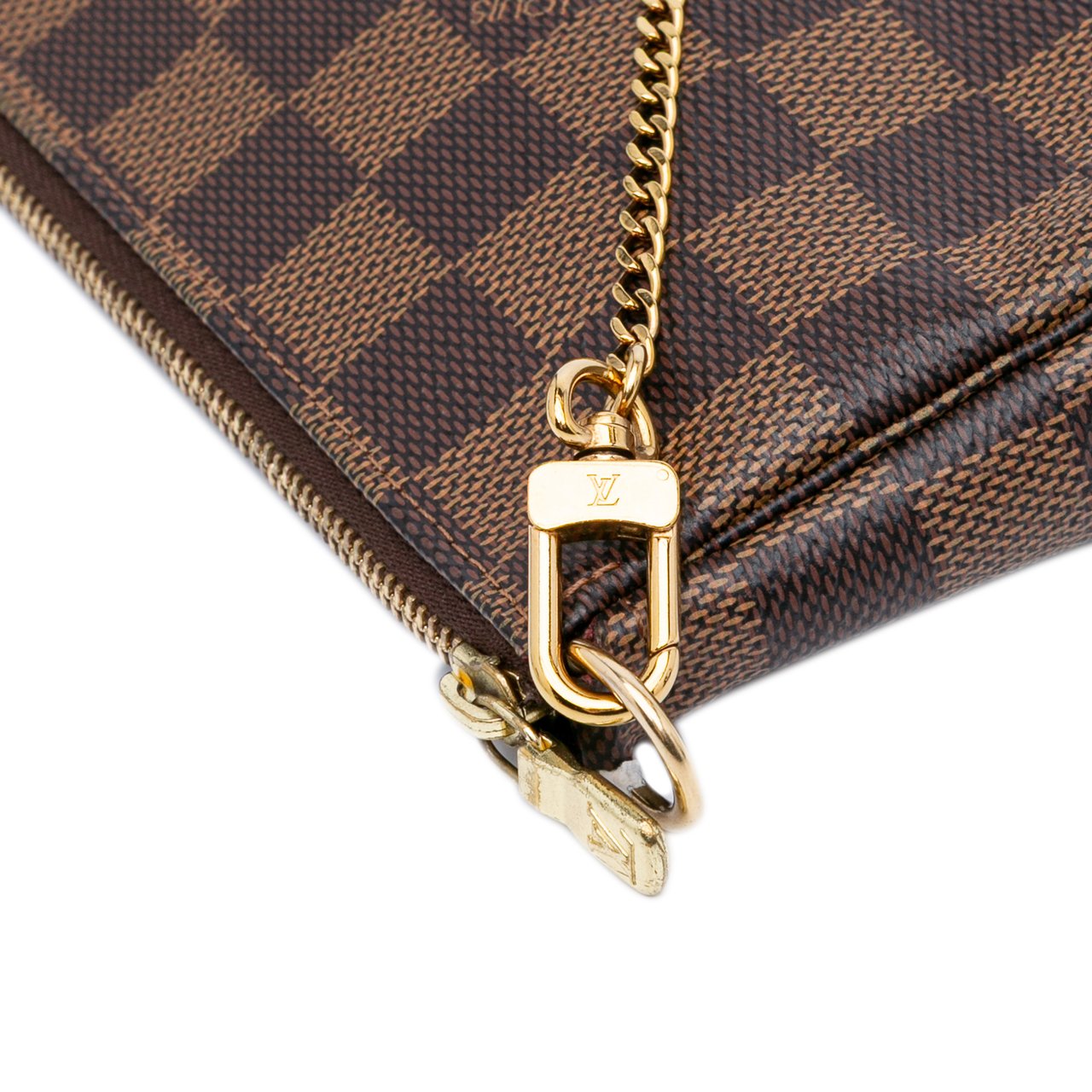 Louis Vuitton Damier Ebene Mini Pochette Accessoires Bruin