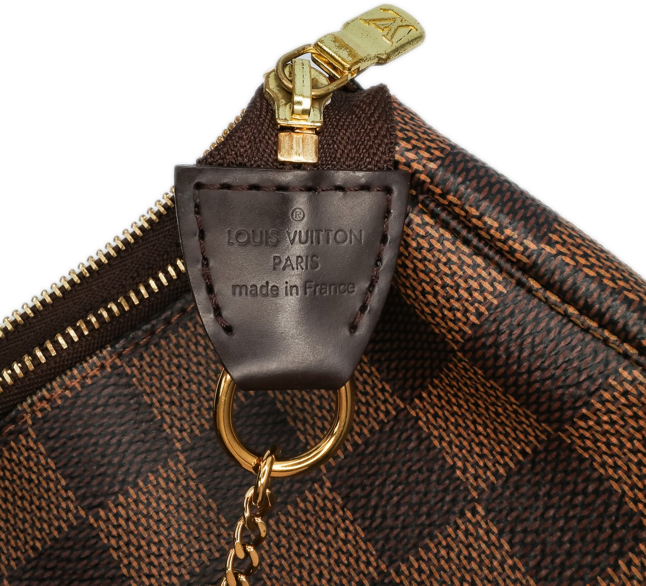 Louis Vuitton Damier Ebene Mini Pochette Accessoires Bruin
