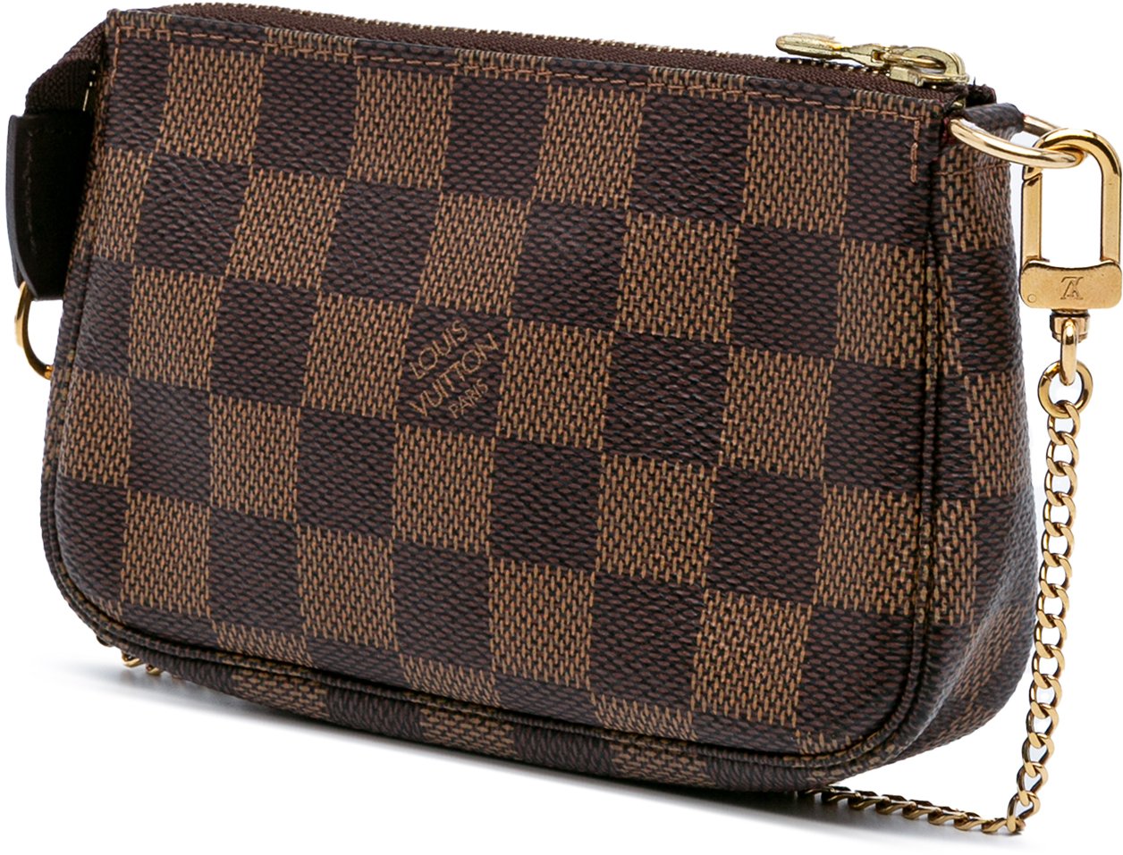 Louis Vuitton Damier Ebene Mini Pochette Accessoires Bruin
