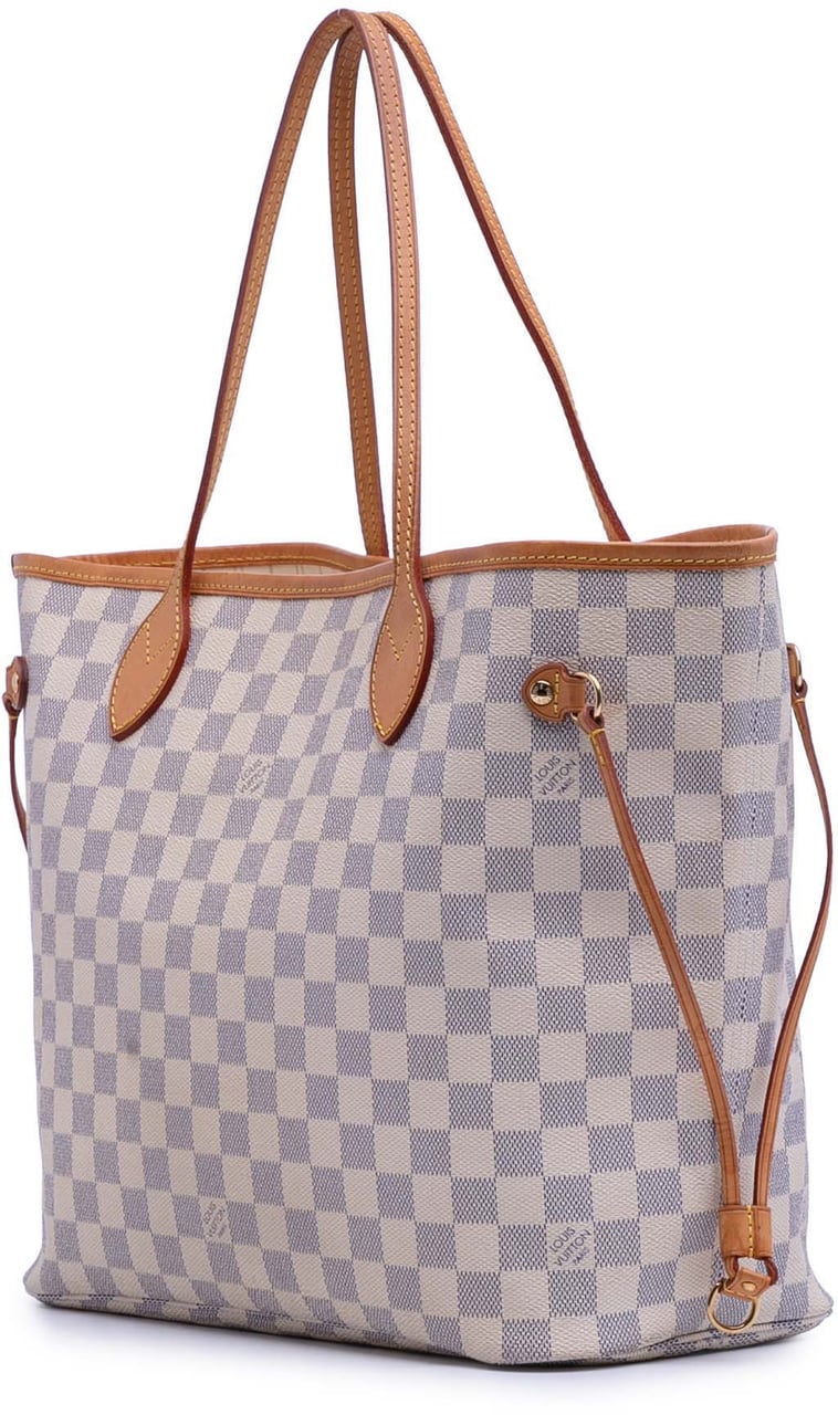 Louis Vuitton Damier Azur Neverfull MM Wit