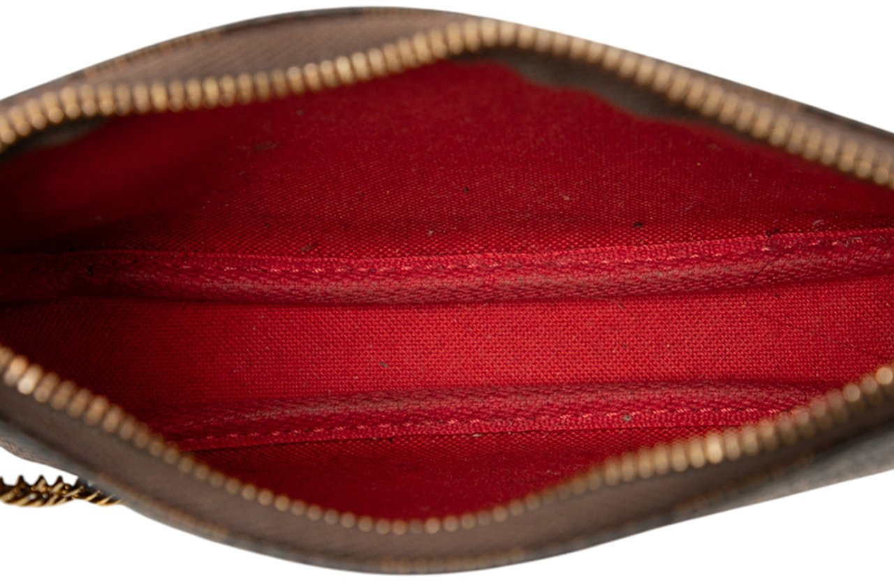 Louis Vuitton Damier Ebene Mini Pochette Accessoires Bruin