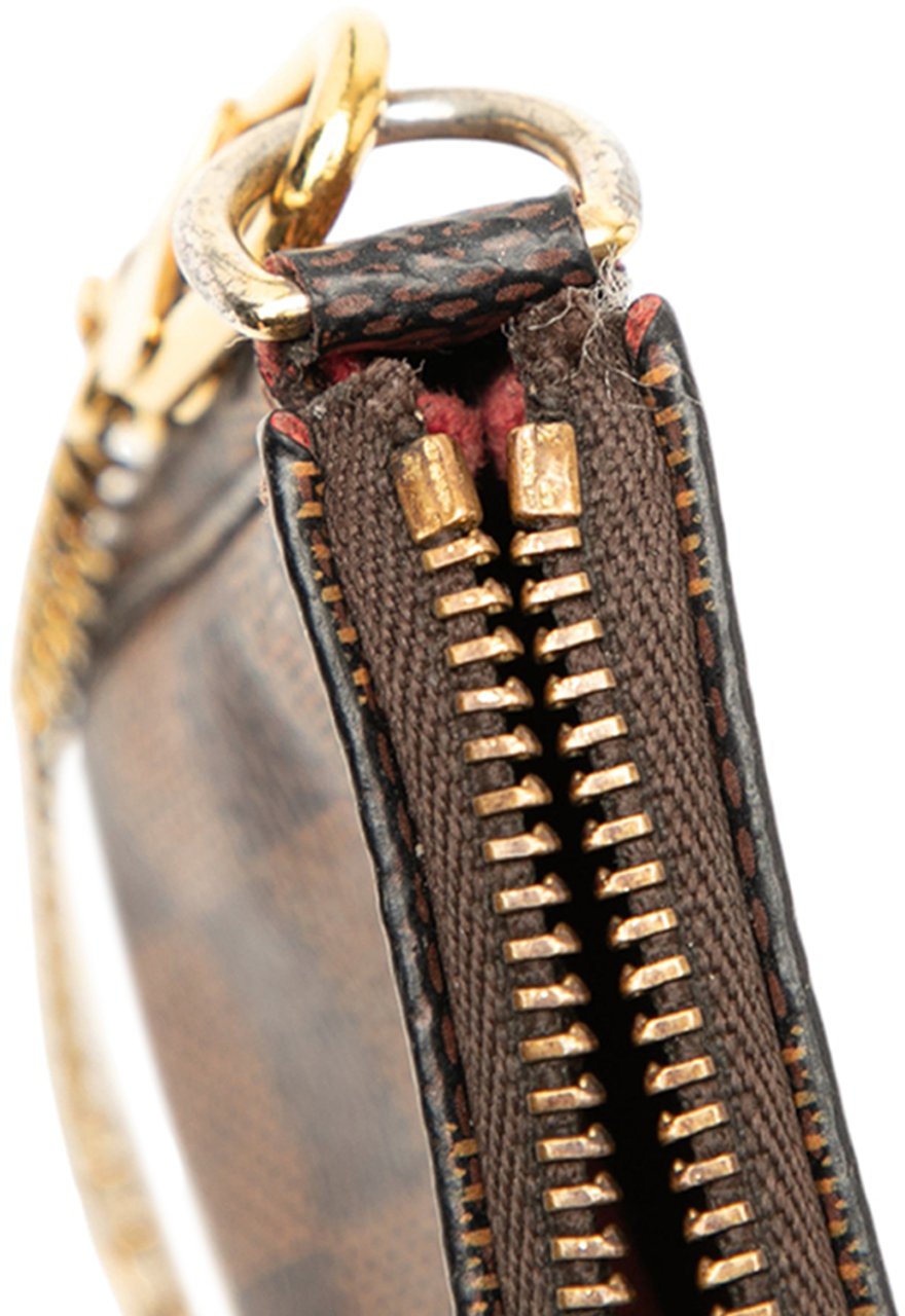 Louis Vuitton Damier Ebene Mini Pochette Accessoires Bruin