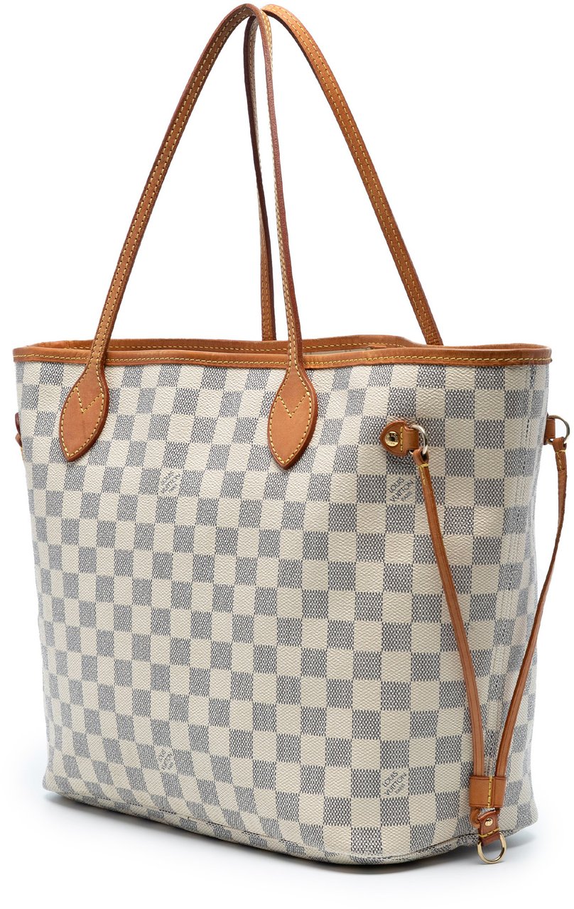 Louis Vuitton Damier Azur Neverfull MM Wit