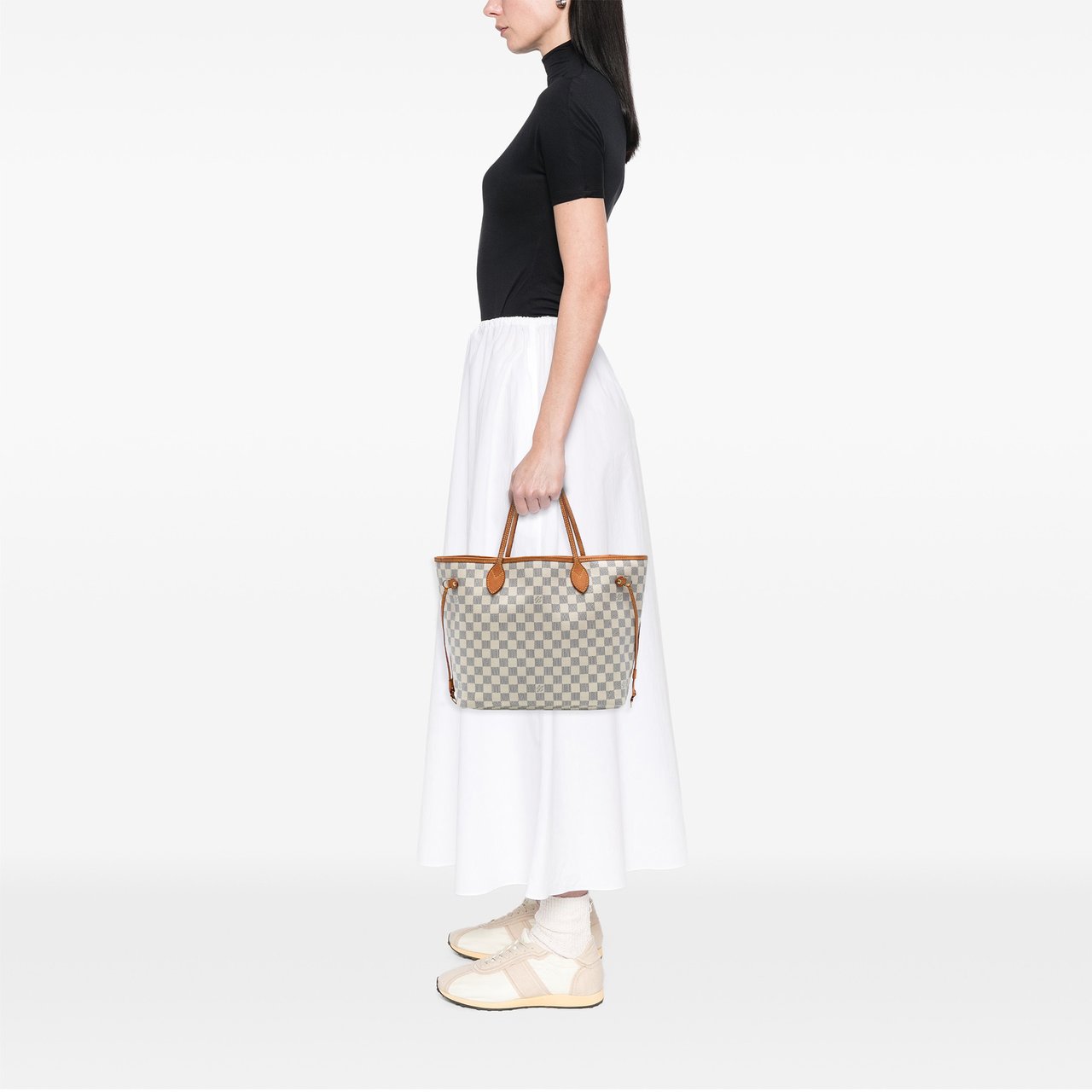 Louis Vuitton Damier Azur Neverfull MM Wit