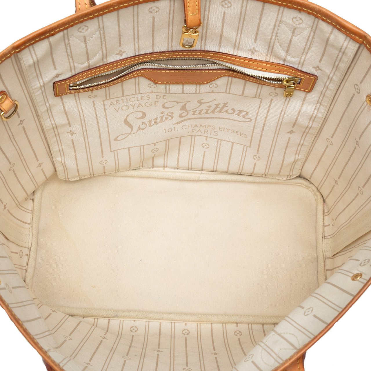 Louis Vuitton Damier Azur Neverfull MM Wit