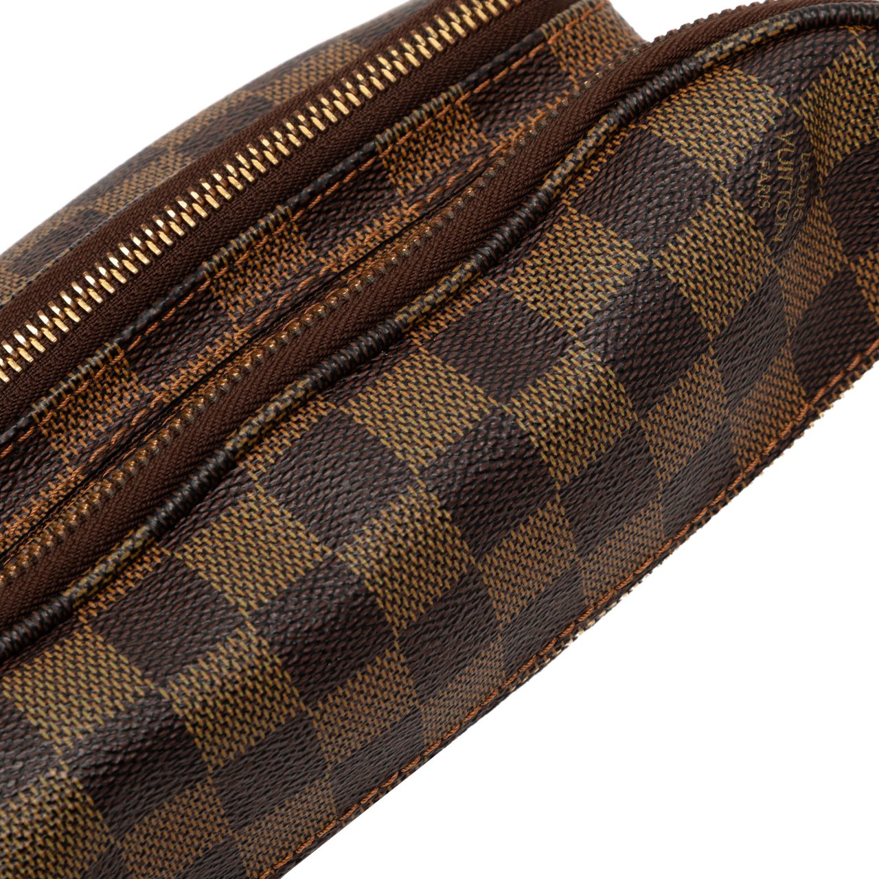 Louis Vuitton Damier Ebene Melville Belt Bum Bag Bruin