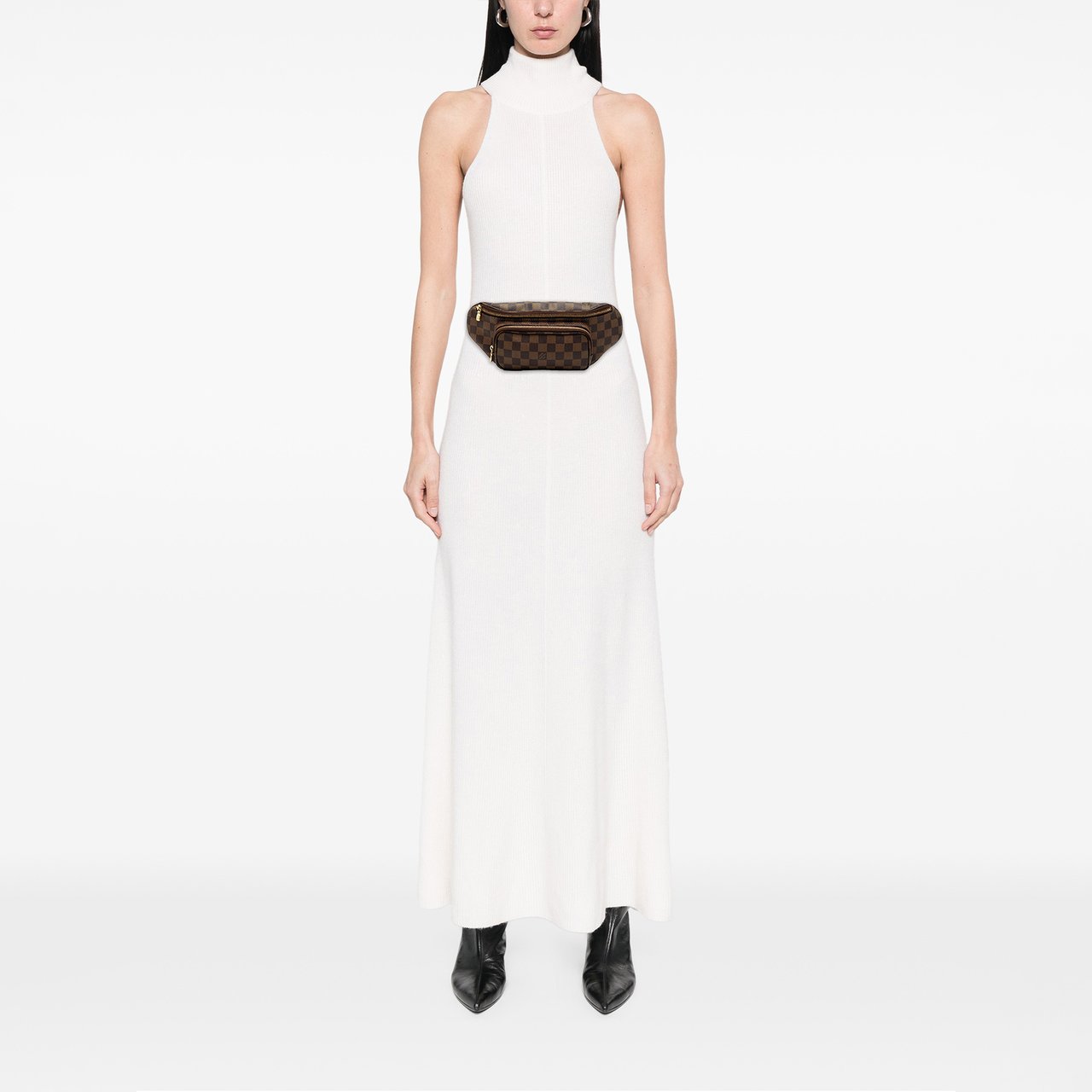 Louis Vuitton Damier Ebene Melville Belt Bum Bag Bruin