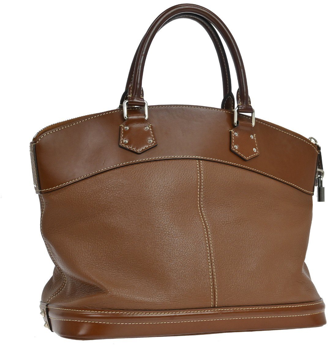 Louis Vuitton Suhali Lockit Handbag Leather MM Bruin